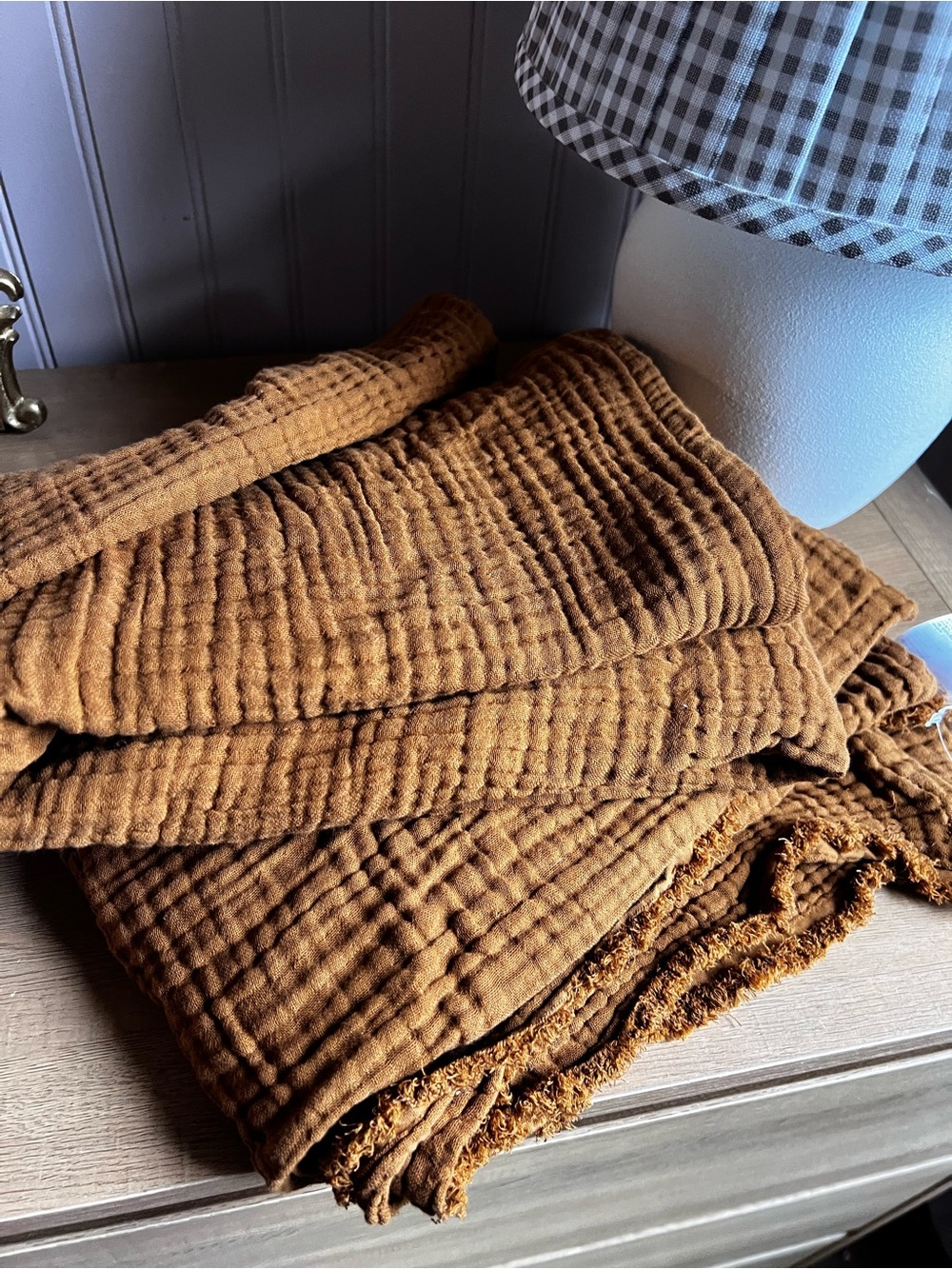 H&M 100% Cotton Muslin Throw Blanket
